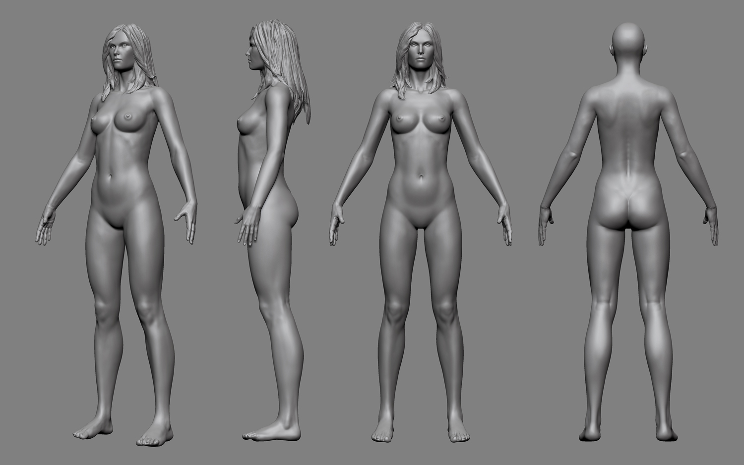 Women body naked model