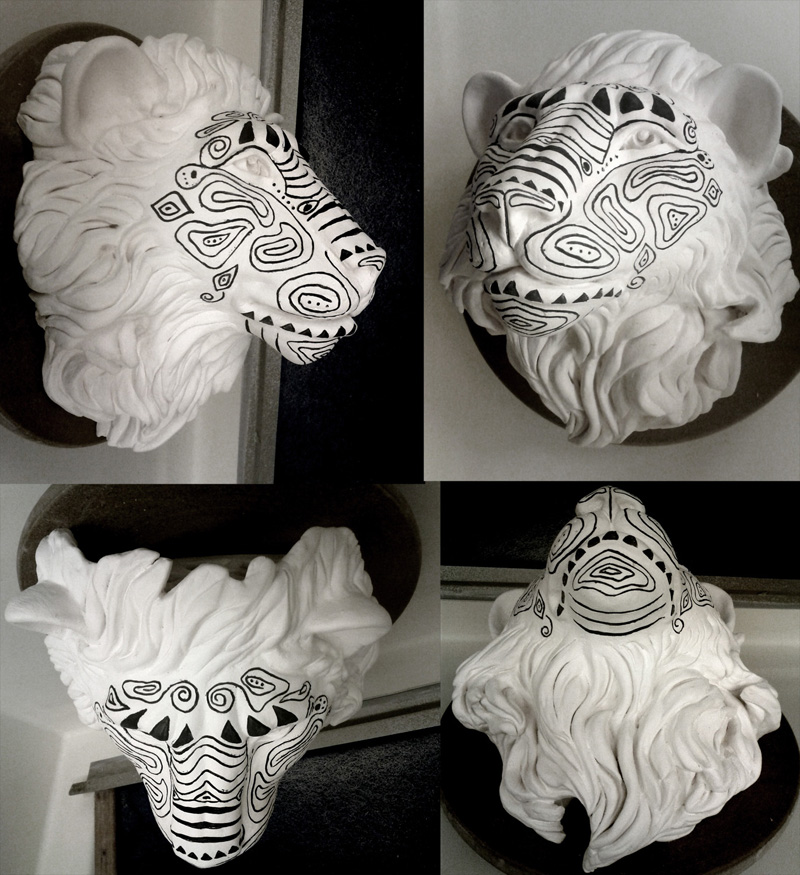 Lion mask decorated